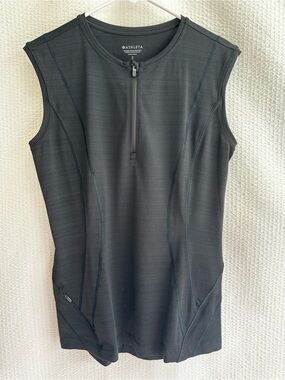 Athleta Pacifica Women’s Black Quarter Zip Athletic Tank Top Size: Small Petite